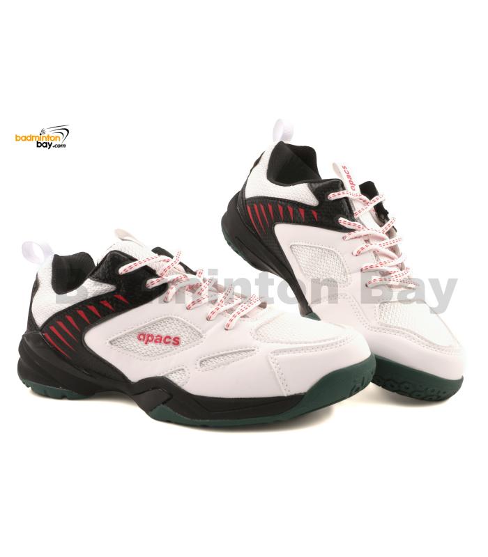 Apacs CP303-XY White Black Shoe White With Improved Cushioning and Outsole